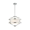 Open Design OR80902 - Luster na šipci STESSO 4xE27/15W/230V prečnik 42 cm, hrom/bela