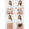 Trendyol Black-Multicolor 4 Pack Cotton Hipster Panties