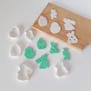 KREATIVNI SLATKIŠI Set uskršnjih modlica za kolače, 10 cm, 5 komada, Bele