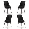 Hanah Home Set 4 trpezarijske stolice Dexa Crno-Braon