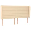 Vidaxl Vzglavje z ušesi krem 183x23x118/128 cm blago