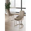 HANAH HOME Set stolica (6 delova) Puva Cappuccino Chrome
