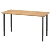 ANFALLARE / OLOV Radni sto, bambus/crna, 140x65 cm