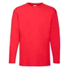 Valueweight Mens Red Long Sleeve T-shirt Fruit of the Loom