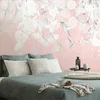 Tapeta lisiti s kolibriji v rožnato sivi - 441x297