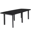 Vidaxl Vrtna miza plastika 216x90x72 cm antracitna