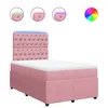 vidaXL vidaXL Box spring postelja z vzmetnico roza 120x190 cm žamet, (21309599)