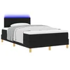 LED Box Spring Krevet s LED trakama Crna 120 x 190 cm tkanina
