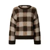 SELECTED Pulover SLWLULU kremna/rjava/umbra/mokka