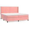 Vidaxl Box spring postelja z vzmetnico roza 200x200 cm žamet