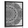 Plakat rožasta Mandala v črnobeli varianti - 20x30 white