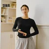 Semir Ženska majica, Dug rukav, Crna