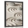 Plakat Zen kamni v peščenih krogih - 30x45 white