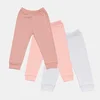 Mafimi Pamučne Pantalonice set od 3 - puder/ kajsija/ bela