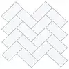 Pločica riblja kost 10 pcs Bijela siva 30 x 30 cm