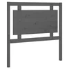 Vidaxl Posteljno vzglavje sivo 95,5x4x100 cm trdna borovina