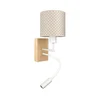 Brilagi - LED fleksibilna lampa BOBO WOOD 1xE27/25W/230V + LED/3W hrast/bela/bež/tačkasti