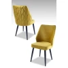 Hanah Home Set stolica Pufi, 48x90x43 cm, 4 komada, Crno-žute