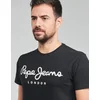 Pepe Jeans Majica  črna / bela