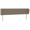 Vidaxl Vzglavje z ušesi taupe 203x23x78/88 cm blago