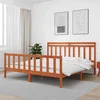 Krevetna konstrukcija 2 pcs Vosak smeđa 205,5 x 185,5 x 100 cm