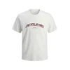 JACK & JONES Majica JJAVERY temno rdeča / bela