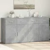 Komoda 2 kom siva boja betona 79x38x80 cm od konstruiranog drva