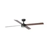 FARO 34356WT1S- LED prigušiva ventilator RUDDER L 18W/230V CCT prečnik 132 cm braon/crna WT + DO