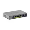 NETGEAR GS105PP Brez upravljanja Gigabit Ethernet (10/100/1000) Power over Ethernet (PoE) Namizna/stenska namestitev Siva