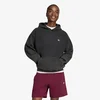 Mikina adidas Trefoil Essentials Washed Loose Hoodie Black S