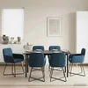 Trpezarijske stolice 6 pcs Baršun Plava 59 x 56,5 x 86 cm