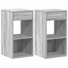 Vidaxl Nočne omarice s predalom 2 kosa siva sonoma 35x34x66,5 cm