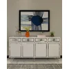HANAH HOME Komoda Belly KB150 White Silver