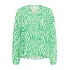 Kaffe Bluza Mathilde zelena/bela