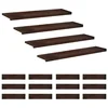 Vidaxl Stopnice 16 kos 120 x 30 x 2 cm Temno rjava Trda bukovina