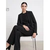 Sinsay - Elegantne wide leg pantalone sa faltama - crno