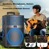 Soaiy Bluetooth karaoke zvučnik sa 2 mikrofona X64, Crni