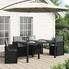 Jastučići za sjedenje i leđa 4 pcs Svjetlosiva 47 x 45 x 2 cm