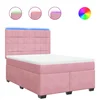 VIDAXL vidaXL Box spring postelja z vzmetnico roza 160x200 cm žamet, (21304382)