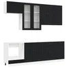 Kuhinjska jedinica LUCCA 8 pcs Crna Konstruirano drvo
