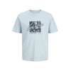 JACK & JONES Majica JJHONOLULU dimno modra/nebeško modra/bela