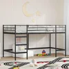 Okvir Krevet za Dječji Loft Crna 107 x 200 cm Čelik
