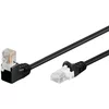 Goobay U/UTP CAT 5e kotni 90° 5m črn patch kabel