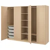 PAX / FORSAND Garderober, belo b. im. hrastovine/belo b. im. hrastovine, 250x60x201 cm