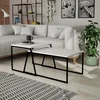 Wallity Klub sto Pal Orta Sehpa 88x38x50cm Belo-Crni