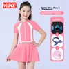 Yuke Set Kupaći kostim za devojčice, 5 delova, Roze