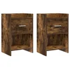 Noćni ormarići 2 pcs Dimljeni hrast 40 x 30 x 60 cm
