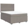 Vidaxl Box spring postelja z vzmetnico taupe 160x200 cm blago