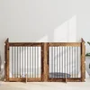 Vrata za pse s postoljem 4 pcs Staro drvo 100 x 100 cm