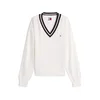Tommy Jeans Pulover črna/bela
